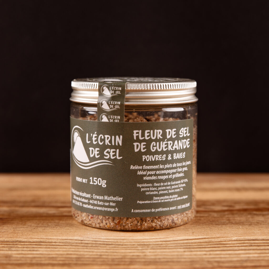 Fleur de sel de Guérande aux poivres et baies L